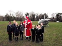 Santa Claus lands in school field of St John's on-the-hill