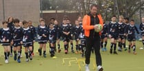 Children form an orderly line-out for Wales’ best