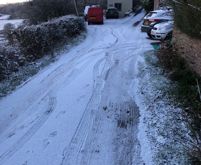 Warning on snow-hit roads