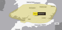 Yellow ice and snow warning issued