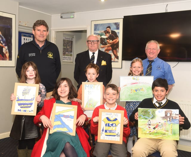 Pupils’ art marks rugby club’s 150th birthday