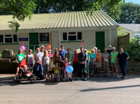 Catbrook residents join Ivor for his brave walk