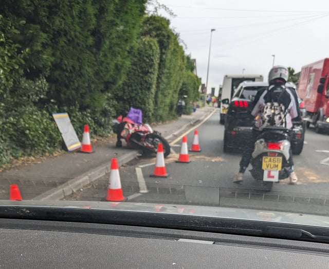 Motorcyclist taken to hospital after crash in Chepstow