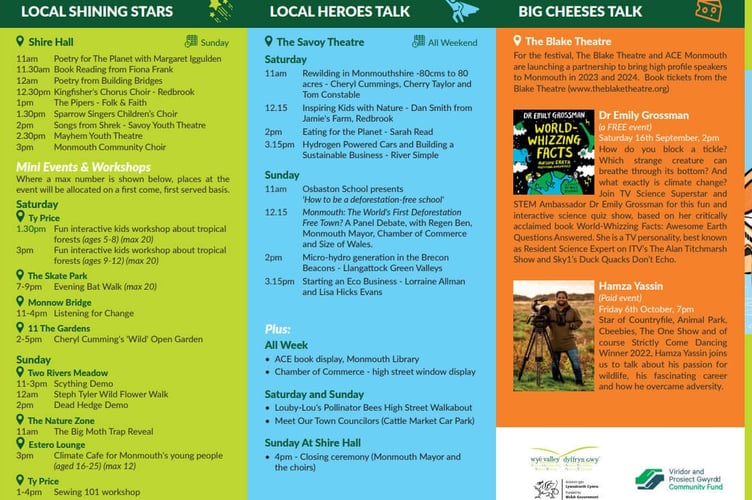 Programme of events