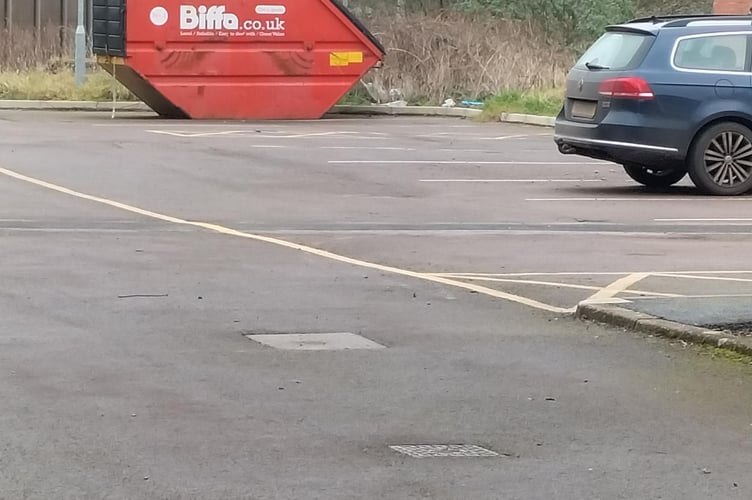 Usk prison car park empty