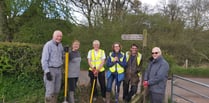 Catherine helps out the Ramblers in Grosmont