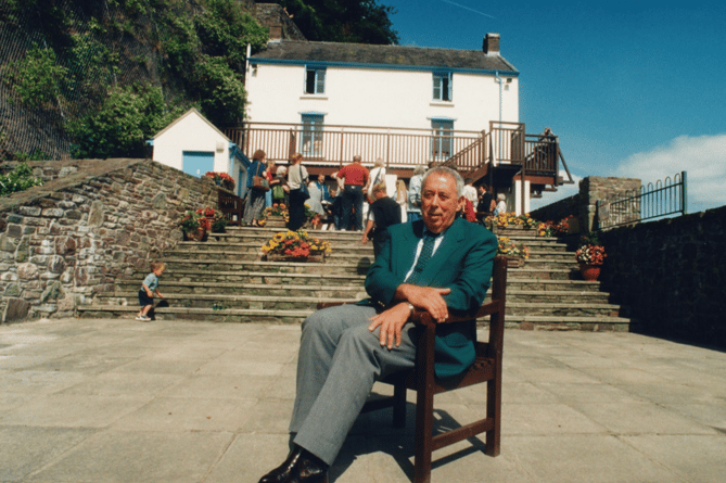 George Abbey at The Boathouse in Laugharne in 2013