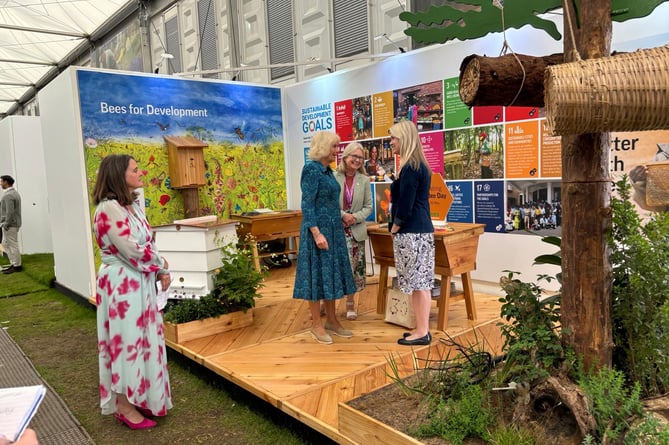 Her Majesty The Queen visits the BfD stand at the RHS Chelsea Flower Show