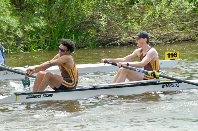 Monmouth School rowers show the strain