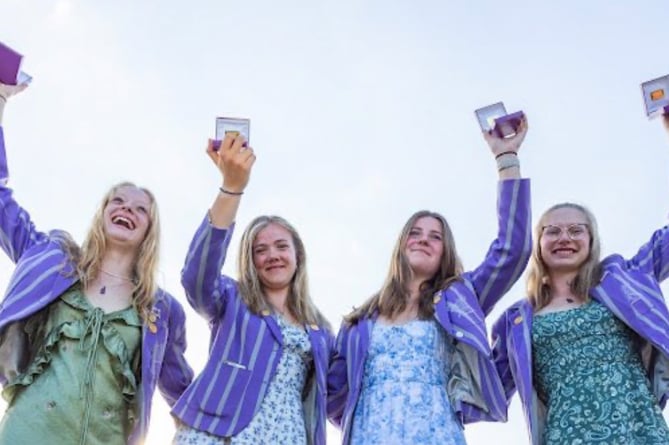 Wycliffe, with Violet Holsbrow-Brooksbank second from left, celebrate victory at Henley Women's Regatta