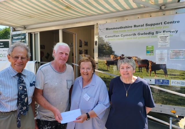 Pictured from left: Bob Stevenson, Colin Roberts, of Gwent Metal Detecting Club, Shirley Hughes and Patti Griffiths.