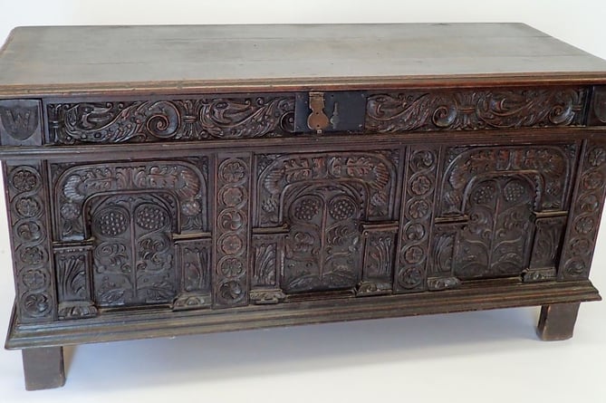 17th Century Carved Oak Coffer