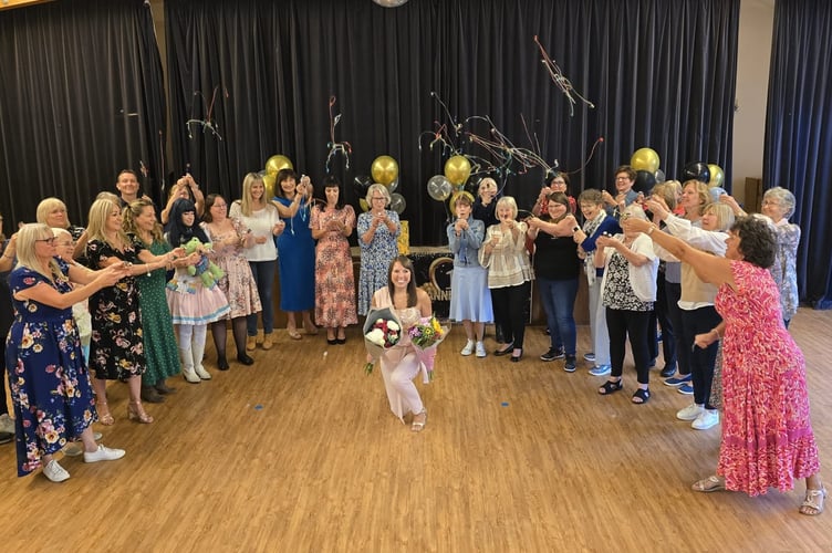 Sophie celebrates ten years with her fitness class members