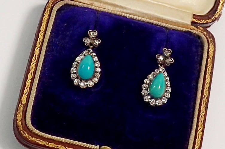 Diamond & Turquoise Earrings