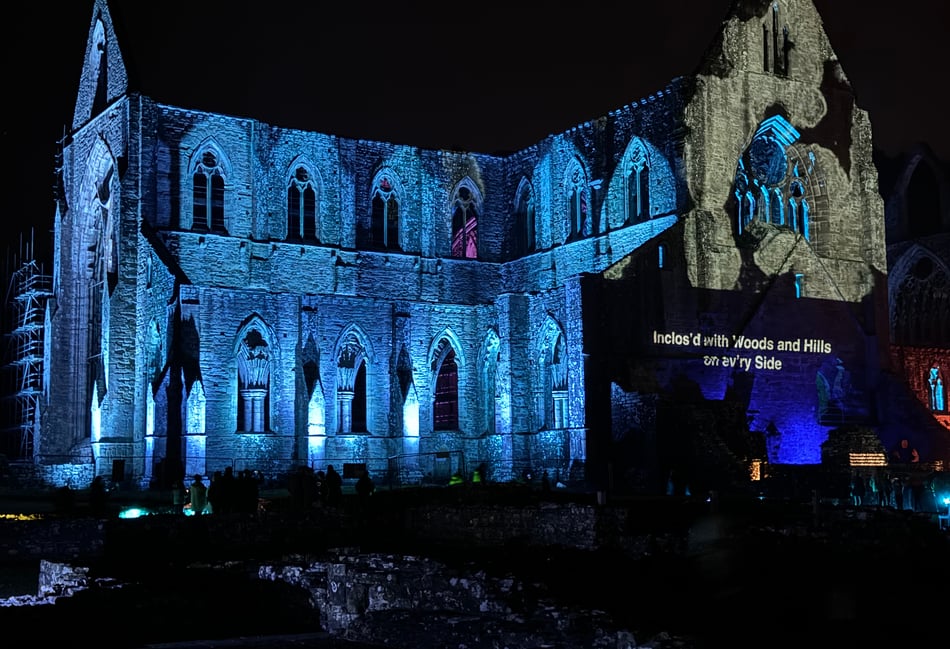 
Tintern Abbey transformed by shadow and light! 
