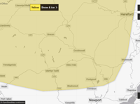 Snow and ice warning issued for Monmouthshire to last for whole day