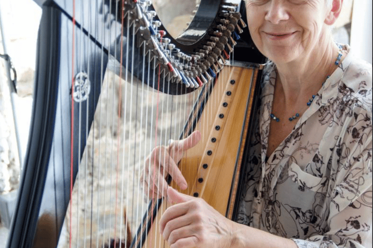 Harpist Delyth Jenkins is at Welsh Newton Village Hall on Friday