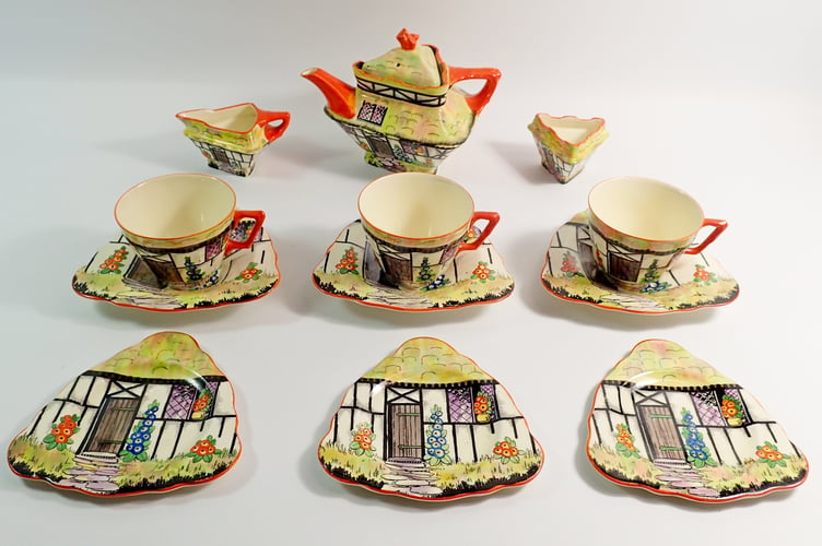 Art Deco Triangular Tea Service