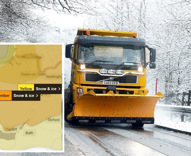 Snow and ice warning upgraded to amber for this weekend