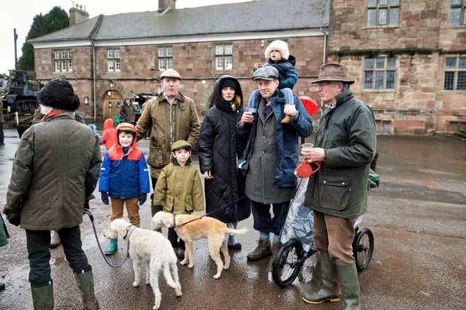 Well-wishers brave the weather to see the hounds