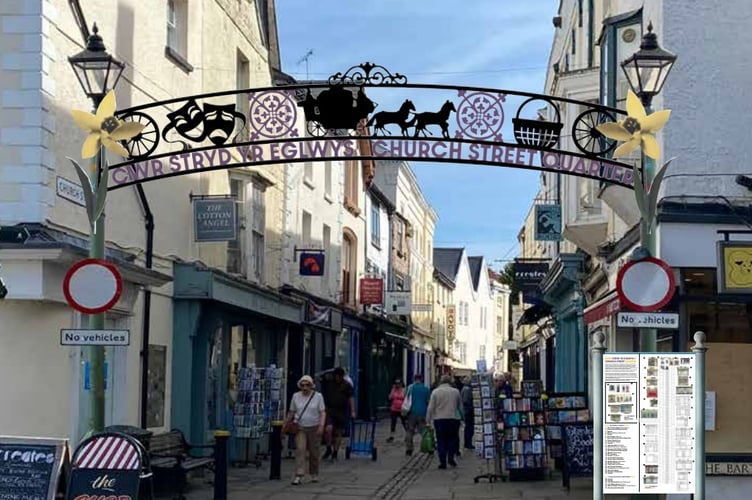 What the entrance archway to Monmouth's Church Street could look like