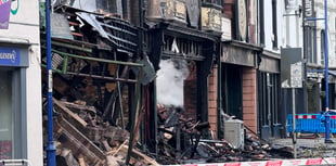 Cause of devastating town centre blaze cannot be investigated
