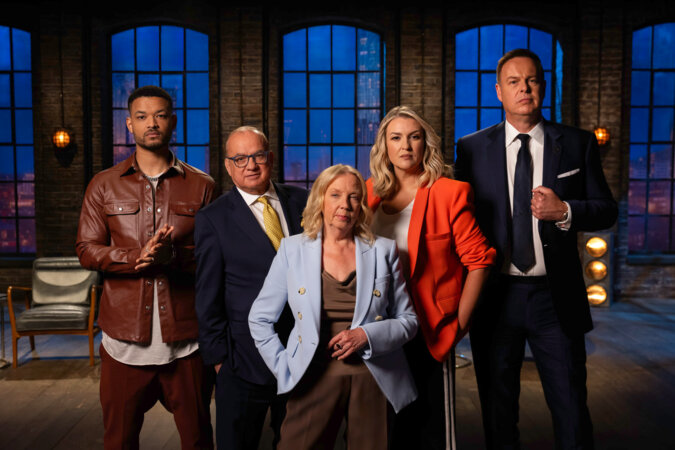 Steven Bartlett, Touker Suleyman, Deborah Meaden, Sara Davies and Peter Jones